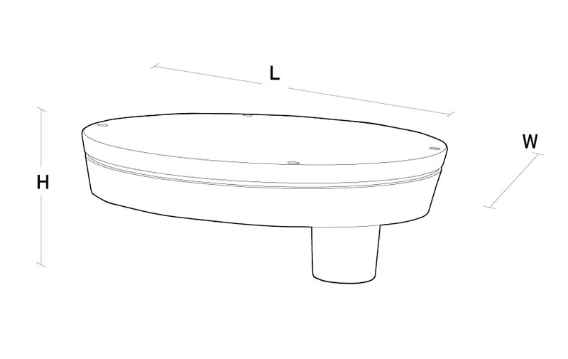 sg armaturen Pylväsvalaisin circled m 23w 4k harmaa