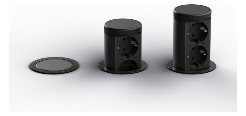 bachmann Socket-outlet elevator 2 x schuko black
