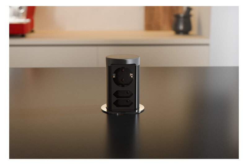 bachmann Socket-outlet elevator 1 so  2 x euro black