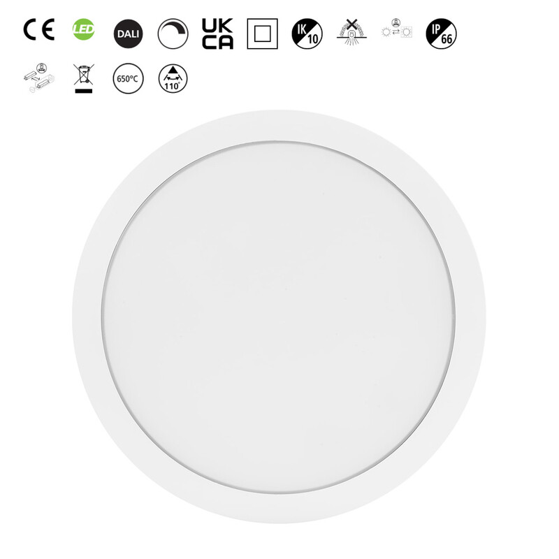sylvania Vägg/takarmatur novella ip66 300 2600/2850lm 3/4k d wh