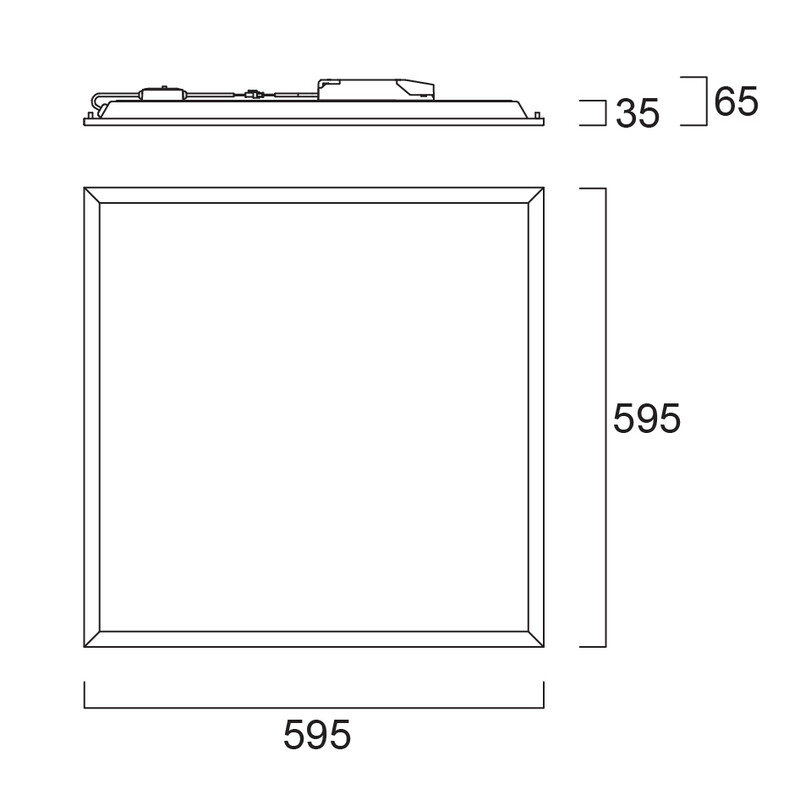 sylvania Modularmatur start panel 600 4700lm 830/840 dali opal