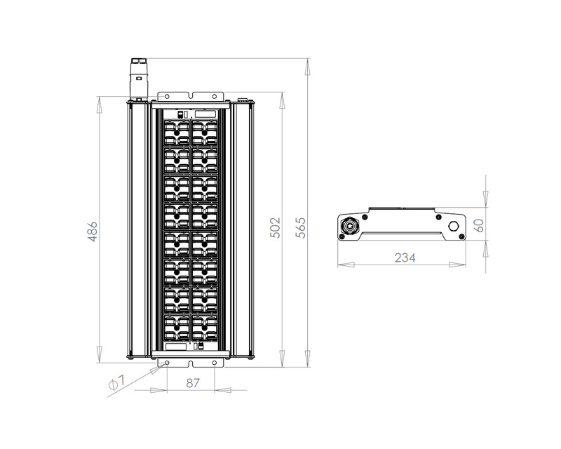 easy led Sealed industrial luminaire 500 150w dali 840 wide 22400lm