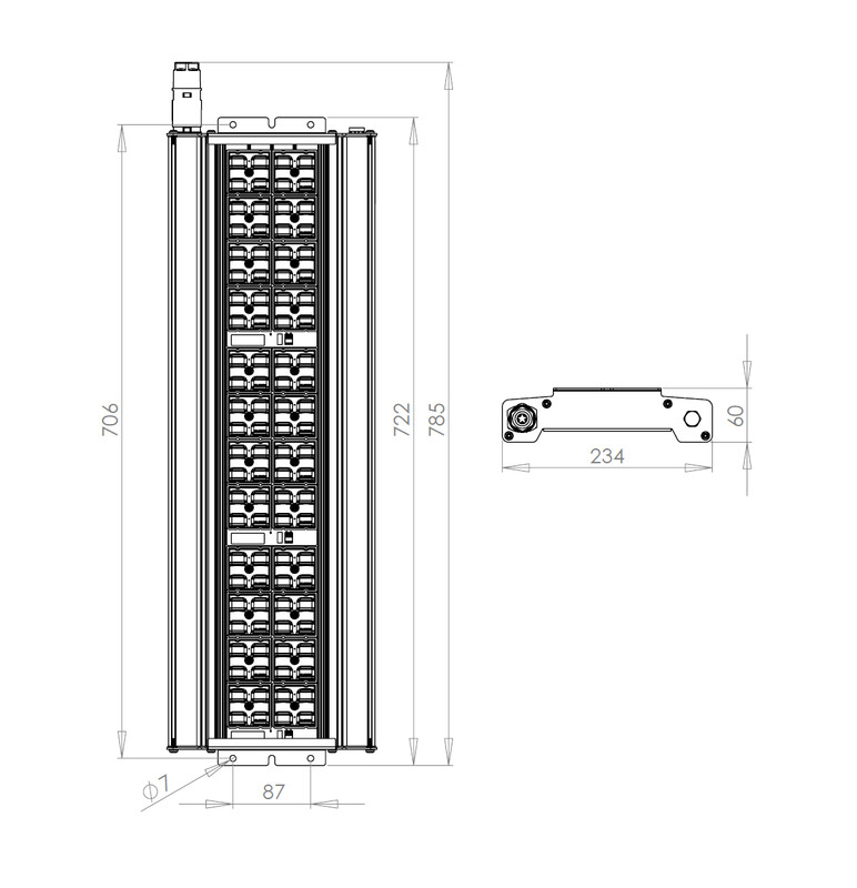 easy led Teollisuusvalaisin suljettu 700 210w dali 840 med 33000lm