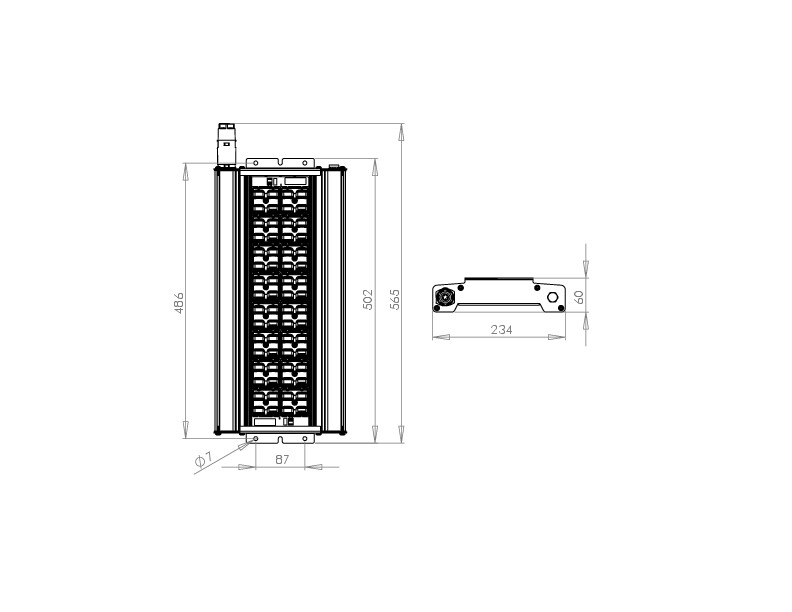 easy led Floodlight dodo 500 150w dali 840 sp-up-f