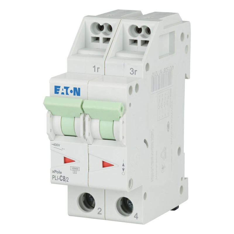 eaton Dvärgbrytare pli-c8/2, 10ka 2-nap c 8a