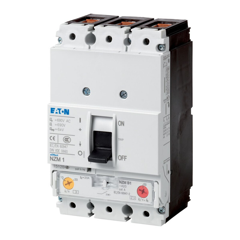 eaton Circuit-breaker, 3-pole, circ.protection, icu=50ka, iu=
