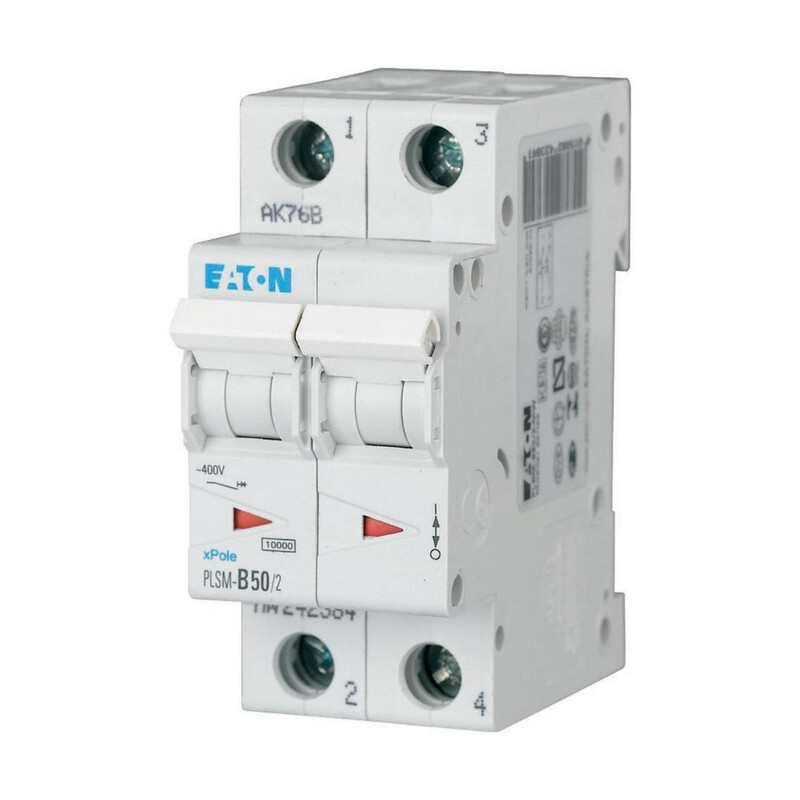 JOHDONSUOJAKATKAISIJA EATON PLSM-C50/2 10kA 2-NAP C 50A