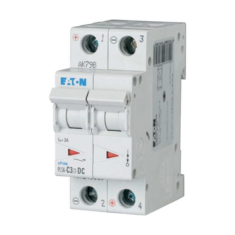 JOHDONSUOJAKATKAISIJA EATON PLS6-C3/2-DC 6kA DC 2-NAP C 3A