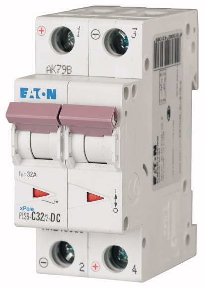 JOHDONSUOJAKATKAISIJA EATON PLS6-C32/2-DC 6kA DC 2-NAP C 3
