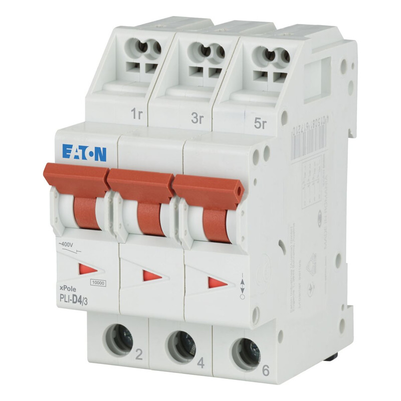 eaton Dvärgbrytare pli-d4/3, 10ka 3-nap d 4a