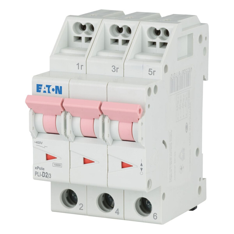 eaton Circuit breaker pli-d2/3, 10ka 3-nap d 2a
