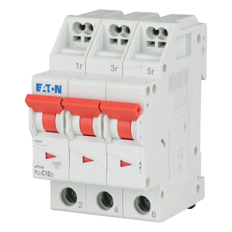 eaton Dvärgbrytare pli-c10/3, 10ka 3-nap c 10a