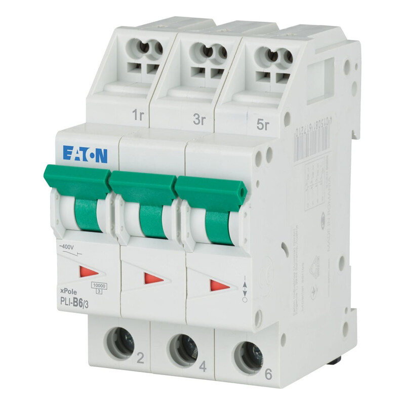 eaton Circuit breaker pli-b6/3, 10ka 3-nap b 6a