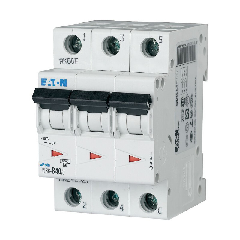 JOHDONSUOJAKATKAISIJA EATON PLS6-C40/3 6kA 3-NAP C 40A