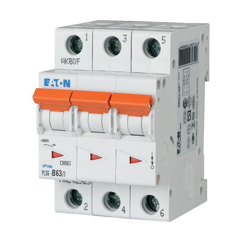 JOHDONSUOJAKATKAISIJA EATON PLS6-C63/3 6kA 3-NAP C 63A