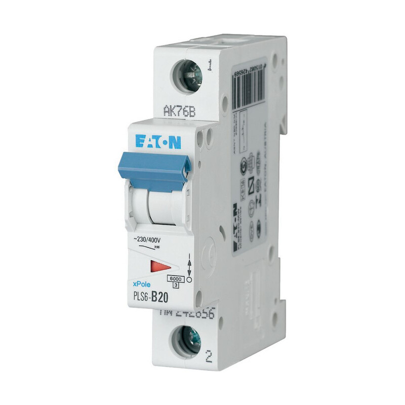 JOHDONSUOJAKATKAISIJA EATON PLS6-B20, 6kA 1-NAP B 20A