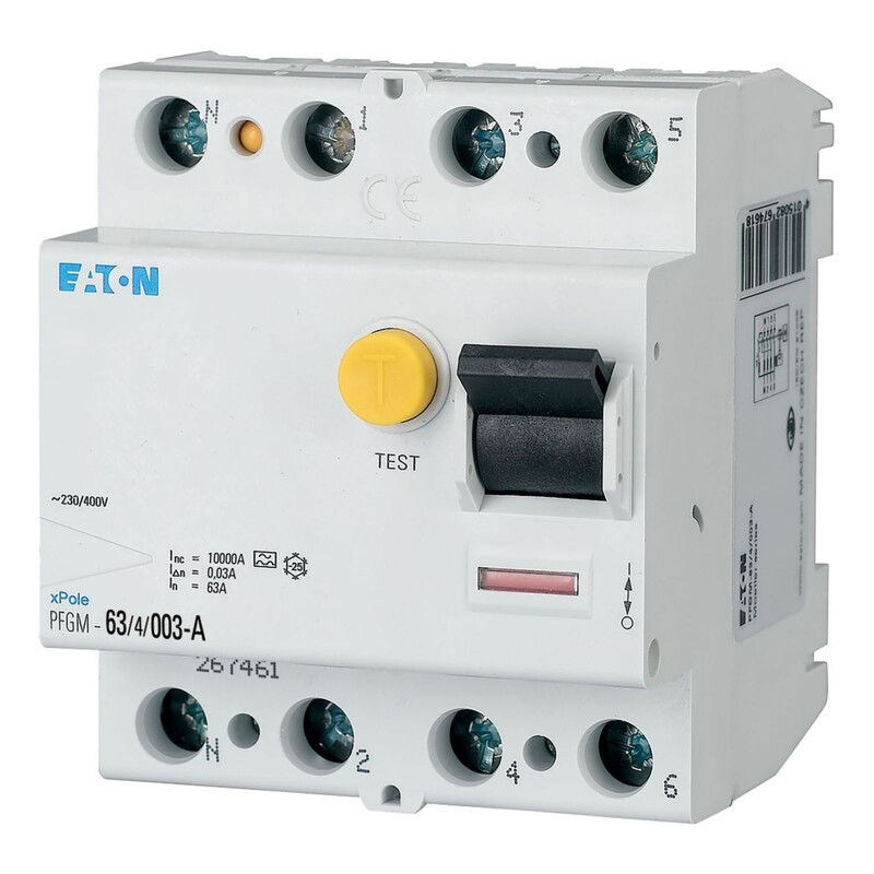 VIKAVIRTASUOJAKYTKIN EATON PFGM-63/4/003-A 4-NAP 30mA 63A