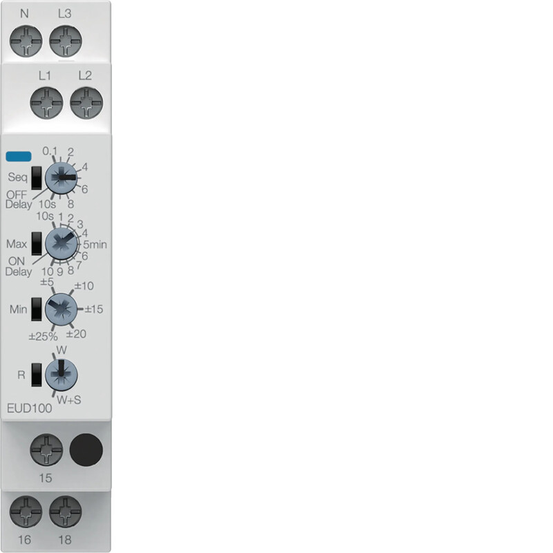 hager Voltage monitoring relay eud100 ov/uv/seq 1/3ph 1m
