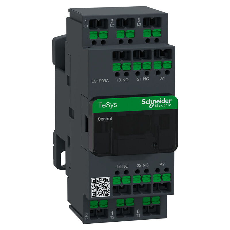 schneider electric Contactor tesys 09a 3p 200v ac, snap-in