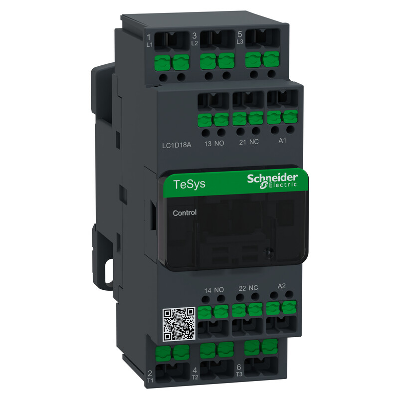 schneider electric Contactor tesys 18a 3p 240v ac, snap-in