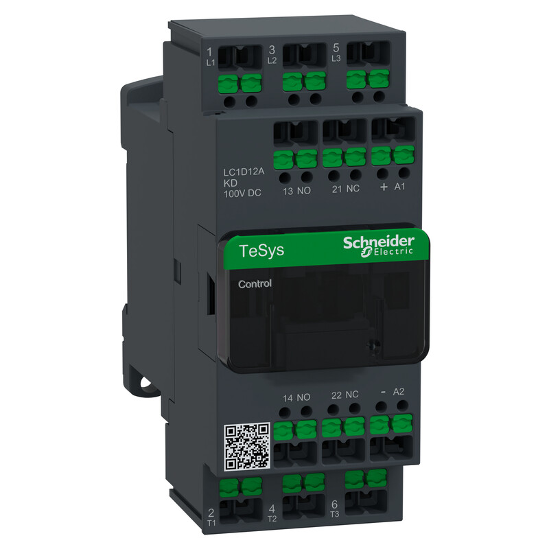 schneider electric Contactor tesys 12a 3p 100v dc snap-in