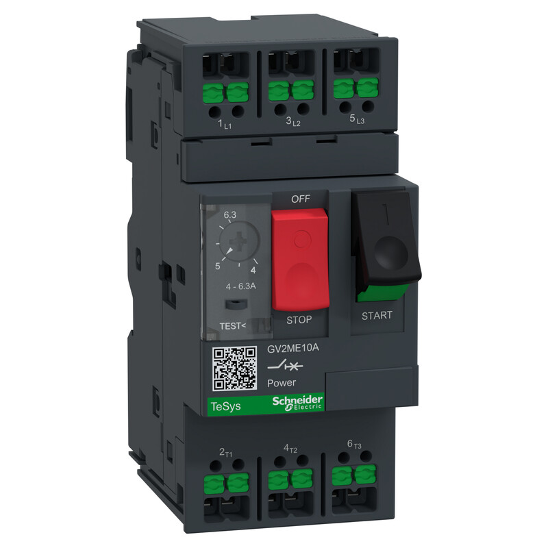 MOTORSKYDDSBRYTARE TESYS 3P, AC3, 4-6,3A, SNAP-IN
