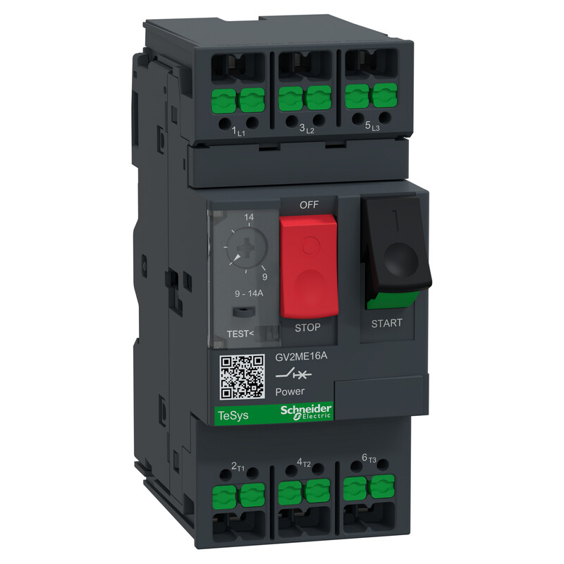 MOTORSKYDDSBRYTARE TESYS 3P, AC3, 9-14A, SNAP-IN