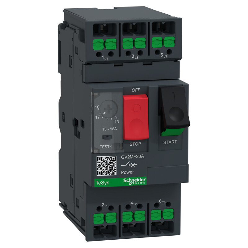 MOTORSKYDDSBRYTARE TESYS 3P, AC3, 13-18A, SNAP-IN