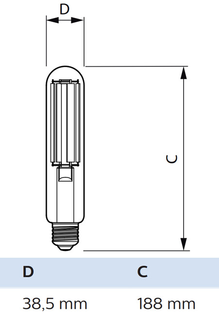 philips Rundstrålande lampa corepro e27 740 4500lm 70w 26w 230v