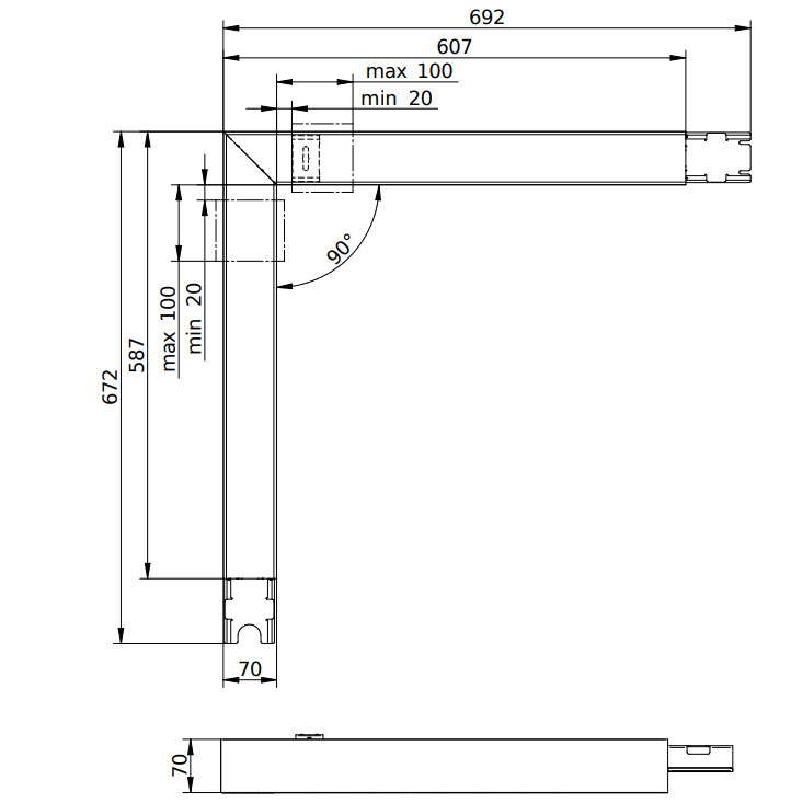 philips Pinta-/ripustusvalais. keyline 2900lm 21w 840 dali 60x60 alu