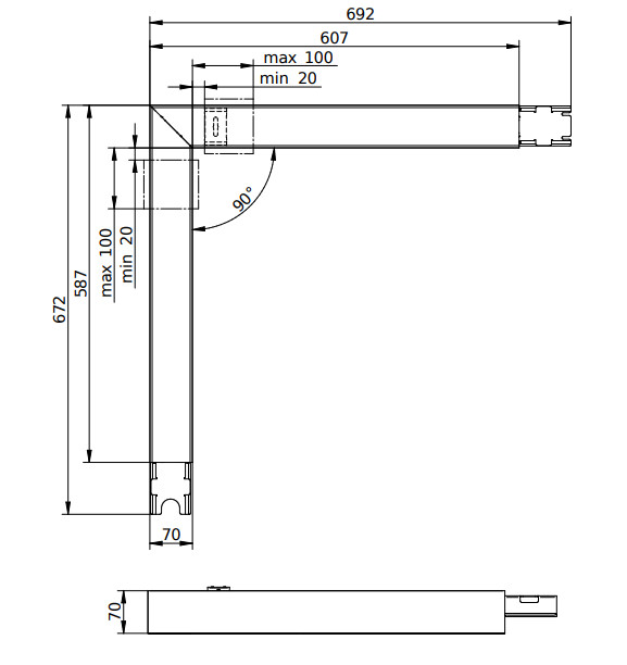 philips Pinta-/ripustusvalais. keyline 2900lm 21w 840 dali 60x60 wh