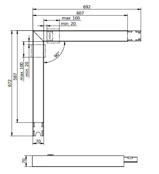 philips Pinta-/ripustusvalais. keyline 2900lm 21w 840 dali 60x60 bk