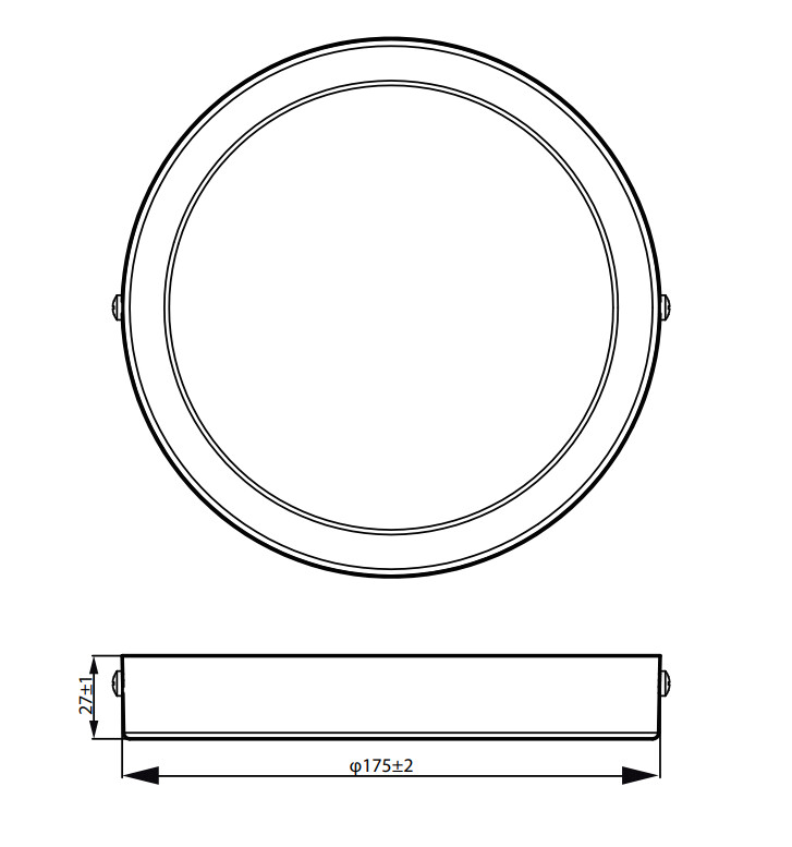 philips Alasvalo ledinaire 1200lm 840 12w on/off d175