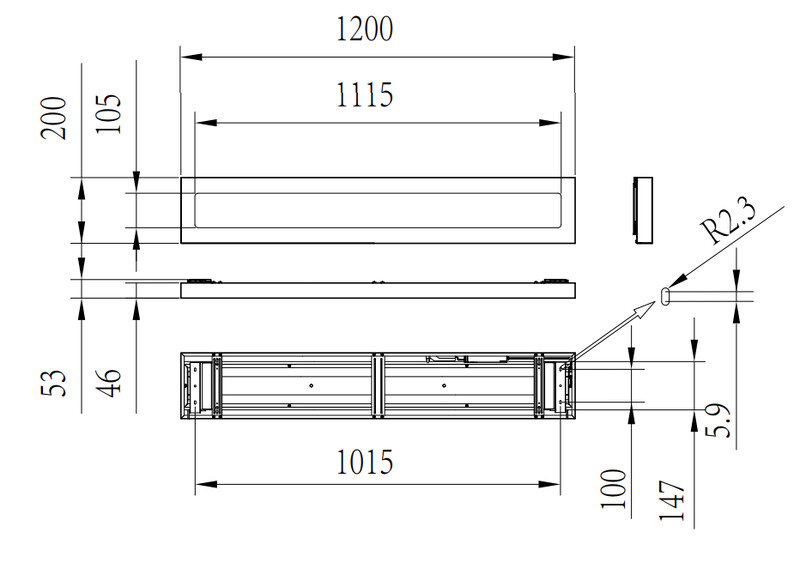 philips Srf moun lumi coreline surface 3600-6000lm 840 200x1200 oc