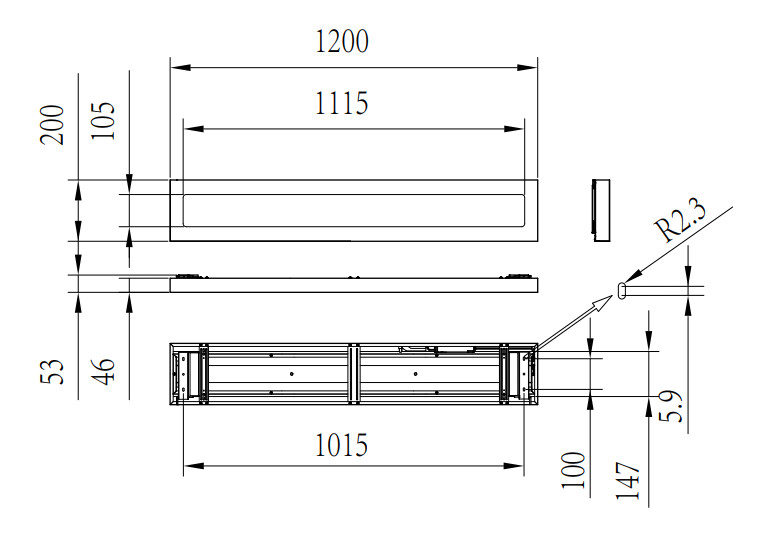 philips Pinta-as.val. coreline surface 3600-6000lm 840 20x120 dali oc