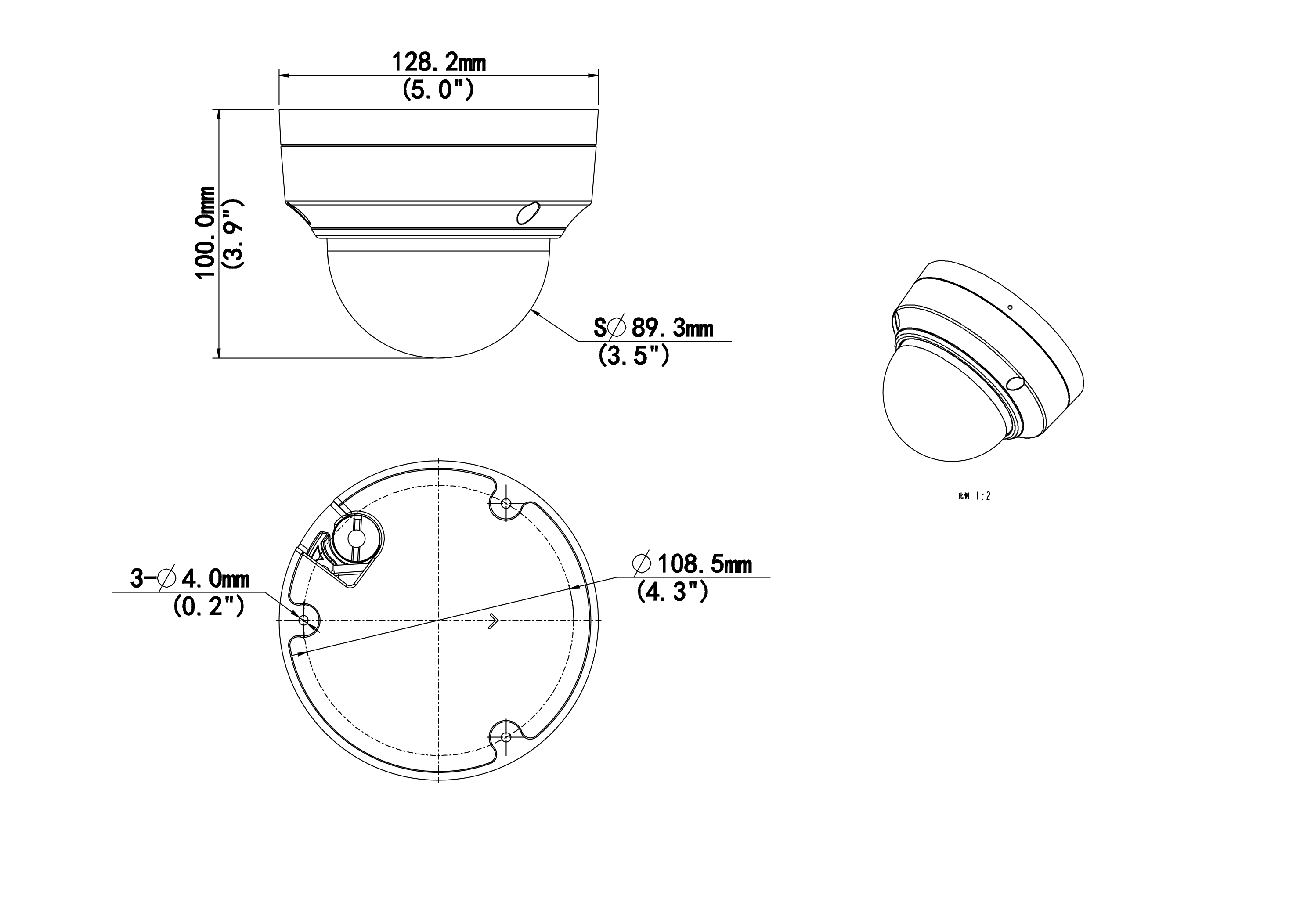 unv Camera-ip prime-ii dome 5mp ai 2.8mm hdmi poe