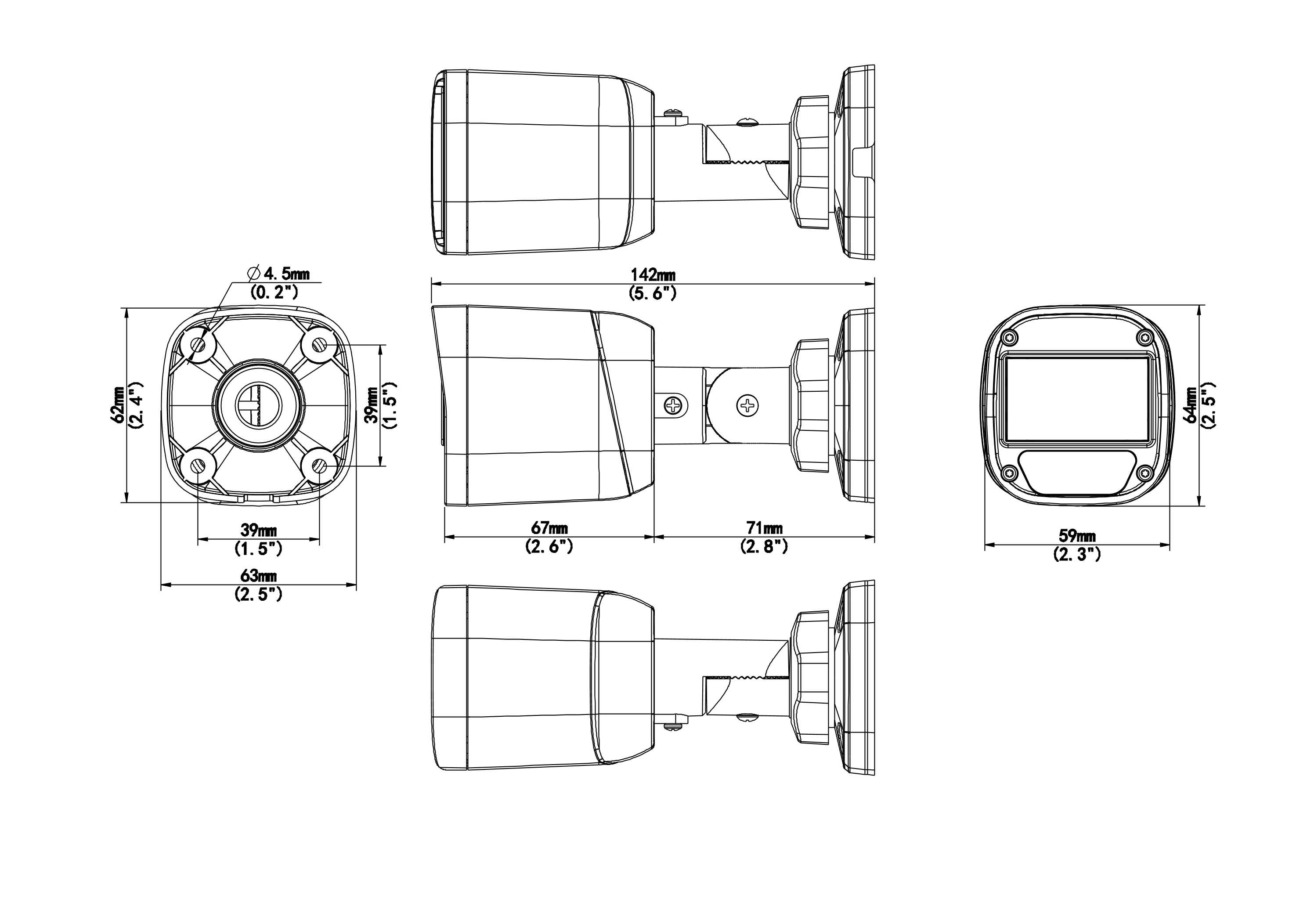 unv Kamera analoginen hd bullet tvi/ahd/cvi/cvbs 5mp wl