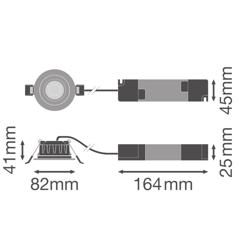 ledvance Downlight spot combo sp cbo adj ip65 6w cct wt dali