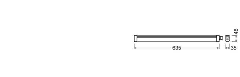 ledvance Kapslad industriarmatur dp slim 600 14w 840 ml ip65