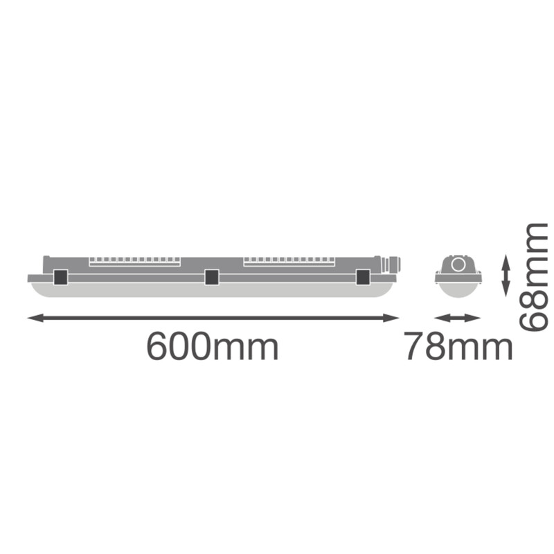ledvance Sealed industrial luminaire dp fit 600 15w cct ml ip65