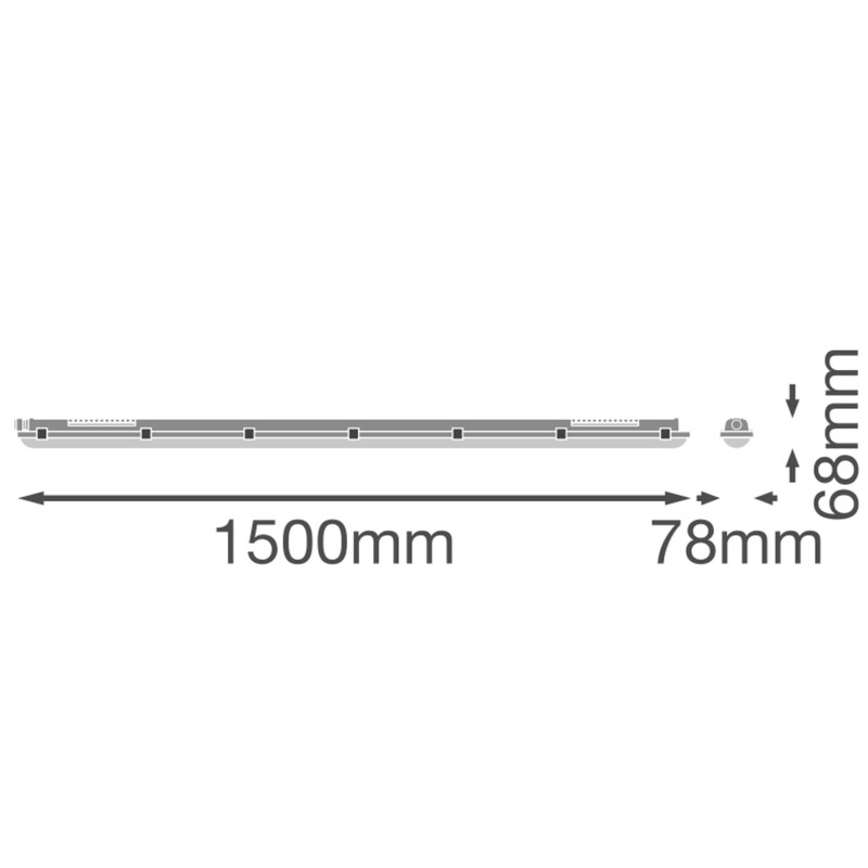 ledvance Sealed industrial luminaire dp fit 1500 51w cct ml ip65