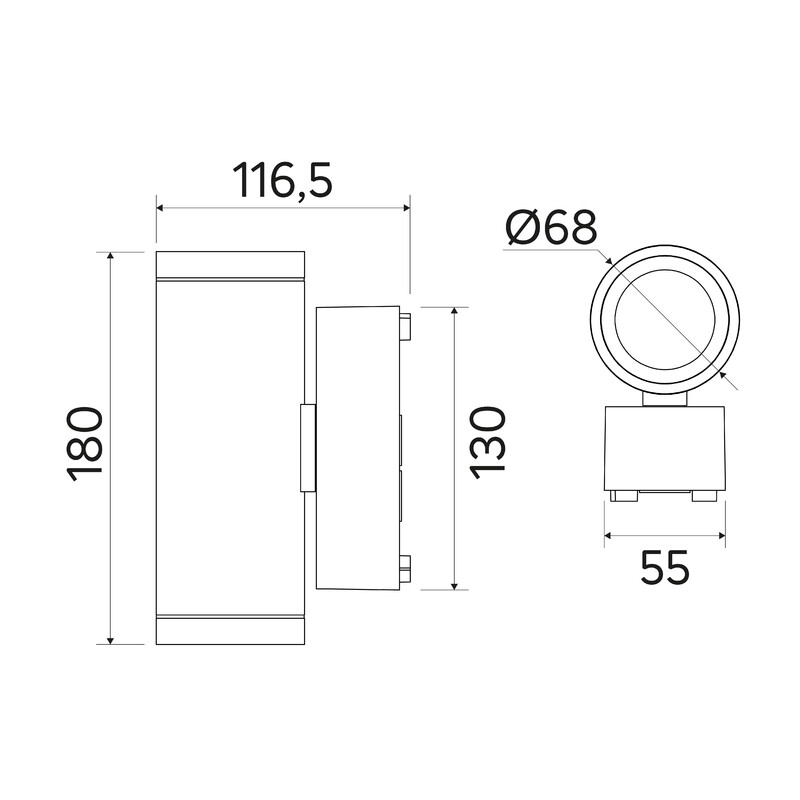 exaktor Exteriör väggarmatur ivy s 2xgu10 gr