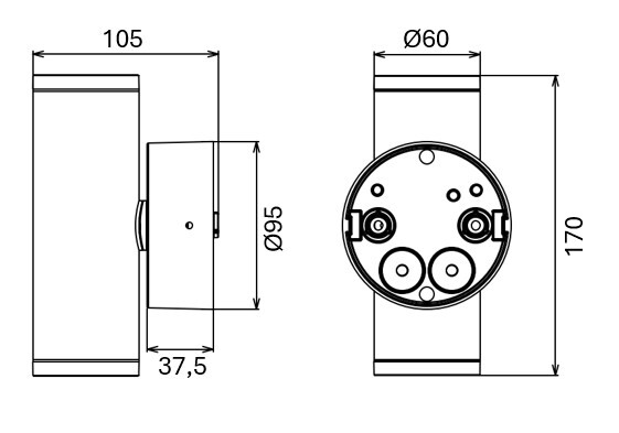 onnline Seinävalaisin ulko onnwall h170 ip65 800lm 10w 4000k
