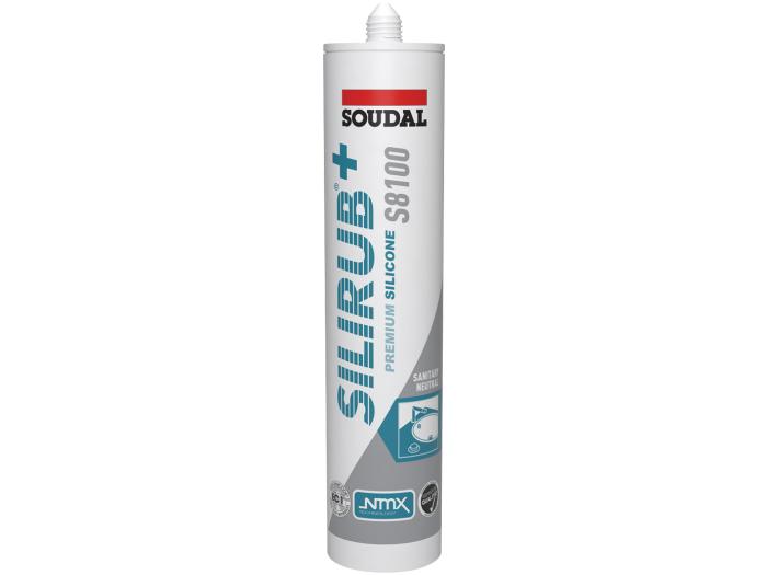 SANITEETTISILIKONI SOUDAL SILIRUB+ S8100 300ML VALKOINEN