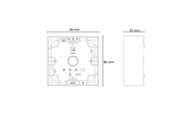 sg armaturen Surface mounted enclosure back box black