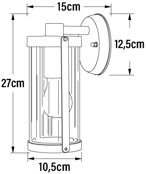 konstsmide Outdoors wall luminaire catania 7361-751 ip44 e27 bl