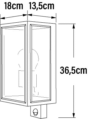 konstsmide Outdoors wall luminaire carpi 7362-750 ip44 e27 bl