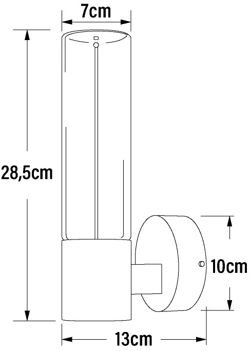 konstsmide Outdoors wall luminaire edison 7363-750 ip54 7w bl