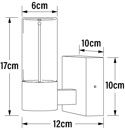konstsmide Seinävalaisin ulko edison 7364-750 ip54 5,5w mu