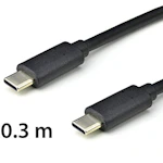 LIITOSJOHTO USB-C USB-C, P+D, 0.3M